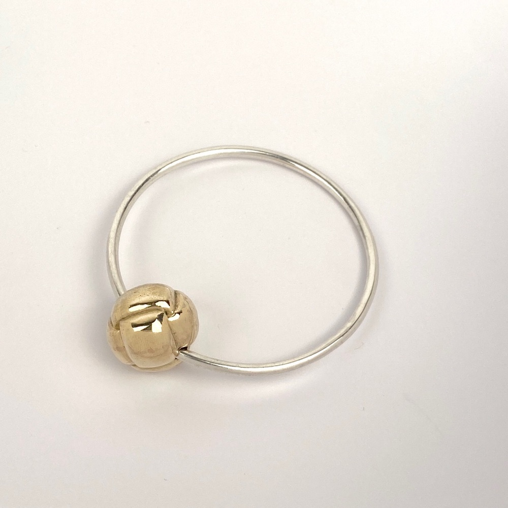 ANOTHER FEATHER TRESS BANGLE PENDANT CHARM BRACELET MINIMAL SILVER BRONZE